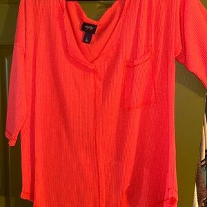Day trip Vibrant Coral Blouse